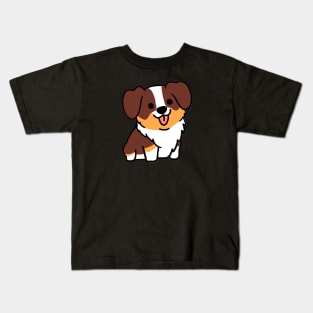 Red Tri Australian Shepard Kids T-Shirt